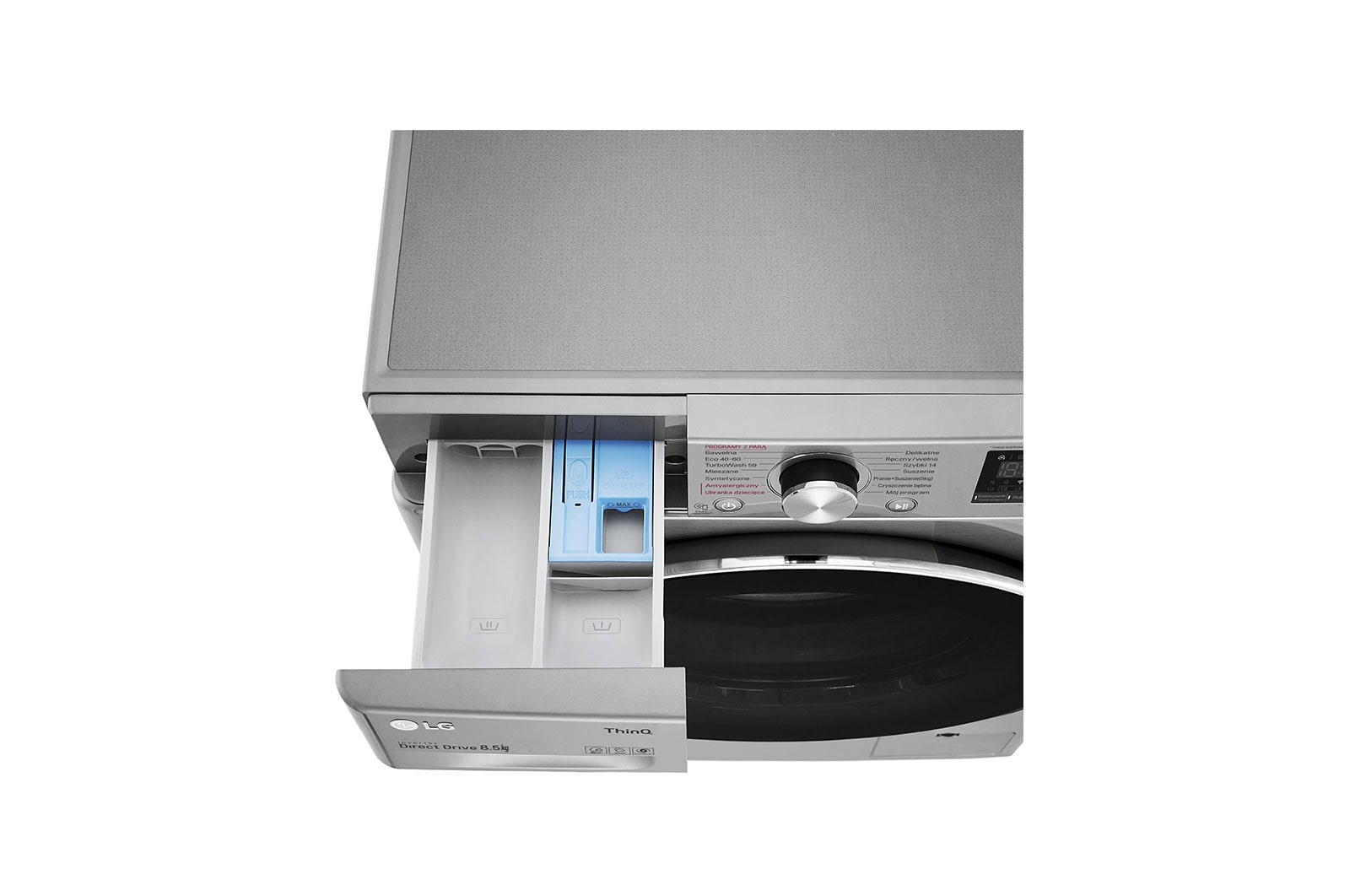 LG Pralka LG Vivace | srebrna | V500 | slim 8,5kg | Steam | 1200 rpm | ThinQ | AIDD | F2WV5S8S2TE, F2WV5S8S2TE