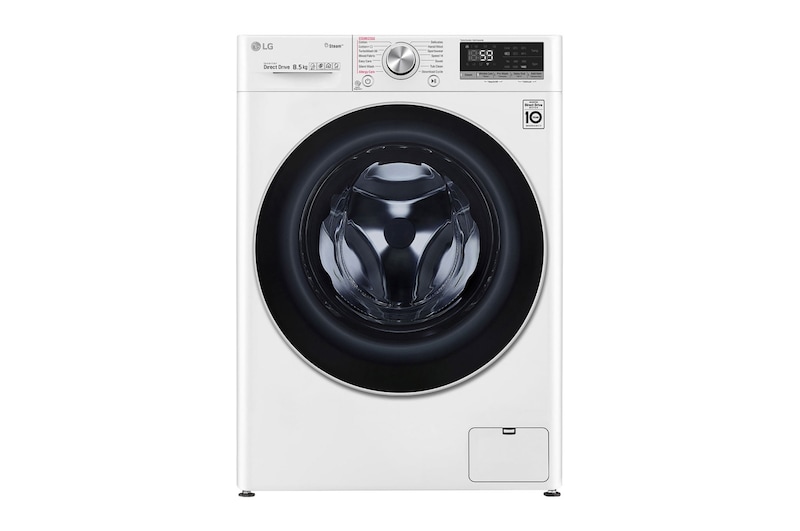 Front view of Pralka LG Vivace V700 slim 8,5kg Steam+ 1200rpm ThinQ F2WV7S8P1 F2WV7S8P1