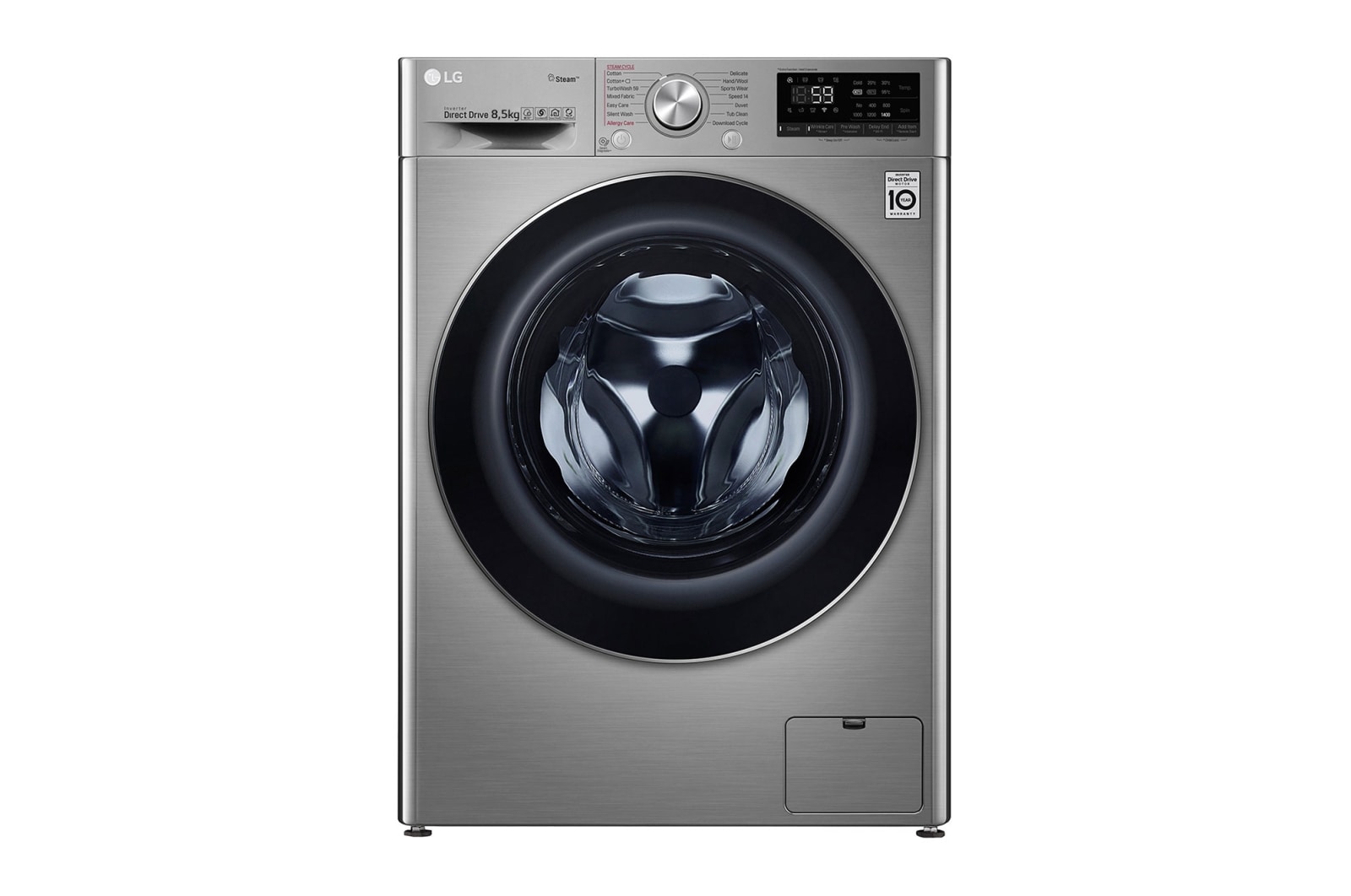 Pralka LG Vivace V700 slim 8,5kg Steam&#43; 1200rpm ThinQ F2WV7S8P2T F2WV7S8P2T - widok z przodu
