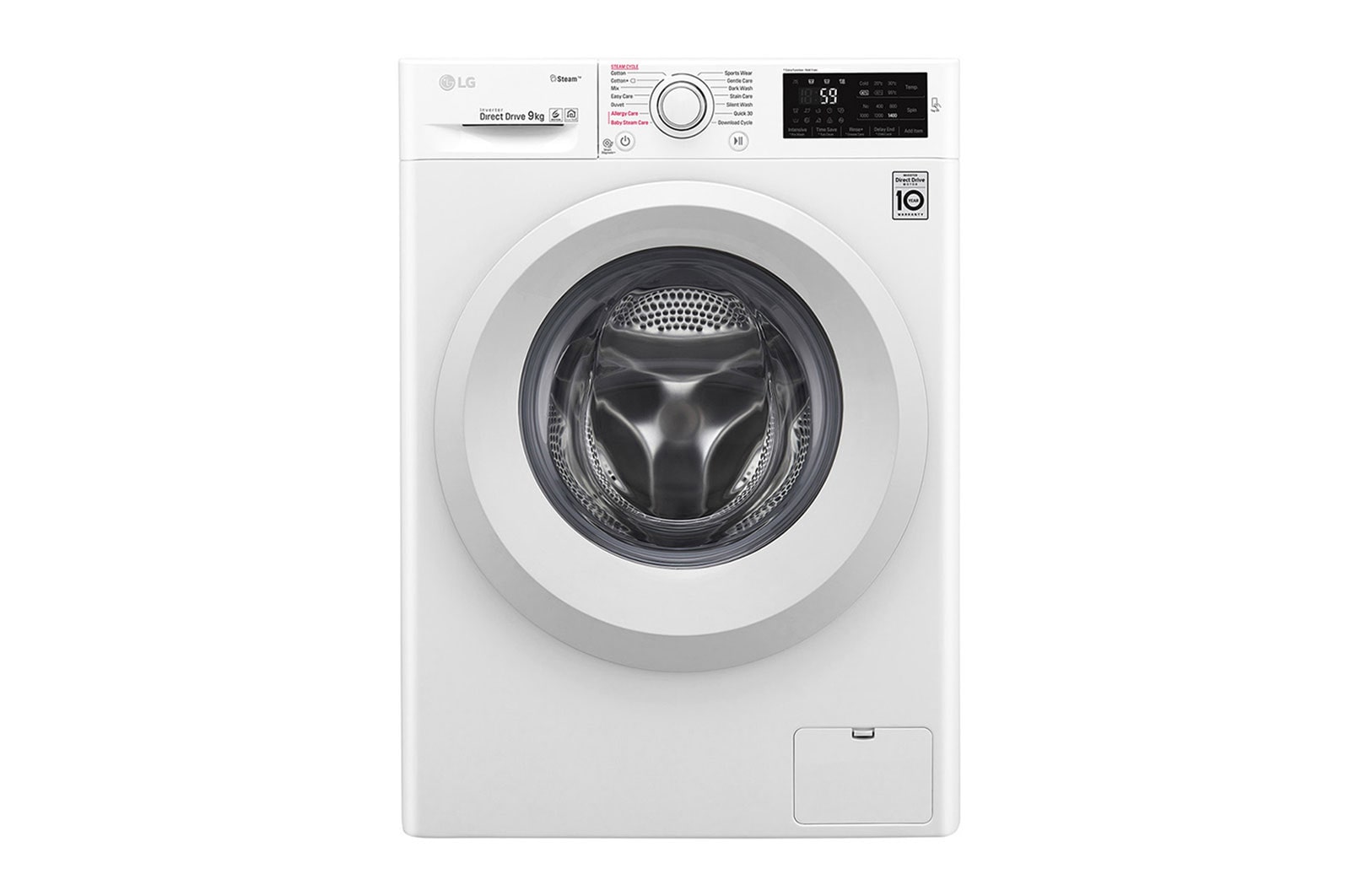 Pralka LG  C5 9kg 1400rpm F4J5VY3W F4J5VY3W - widok z przodu