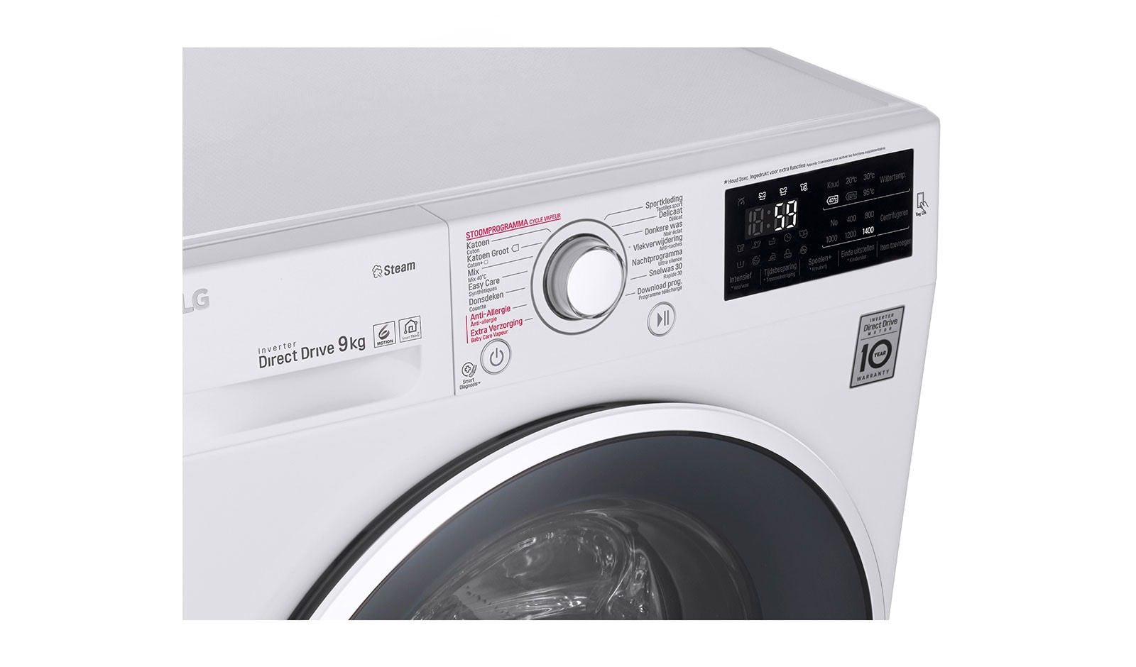 LG Pralka C4 SteamSpa 1400rpm 9kg, F4J6VY0W