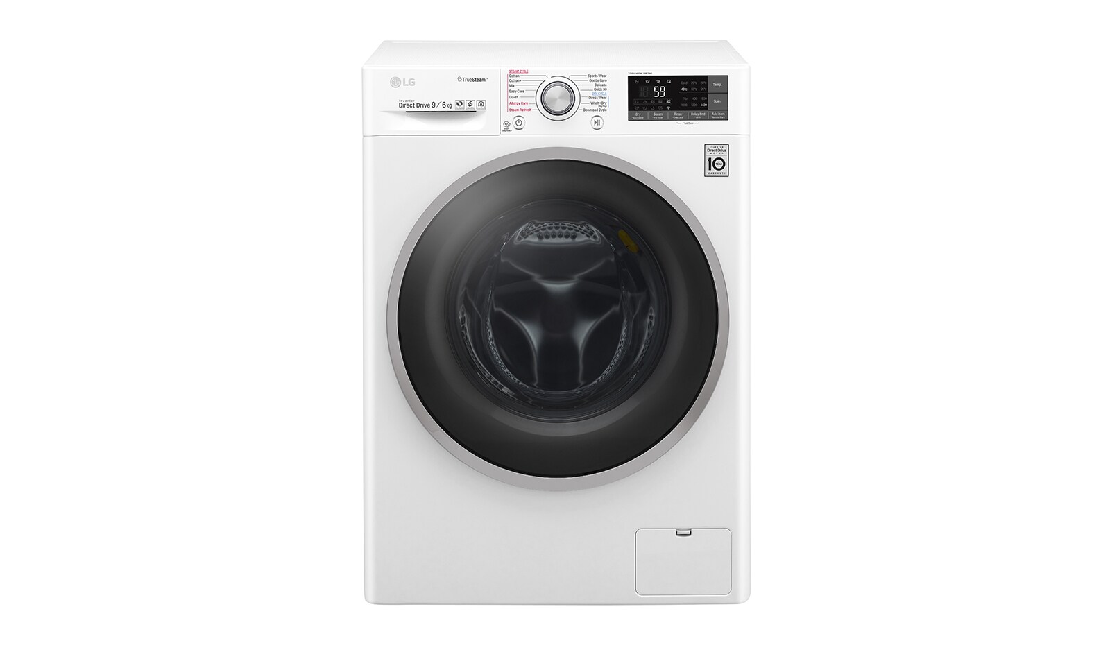 Pralkosuszarka C3 TrueSteam 1400rpm 9/6kg F4J7FH1W - widok z przodu