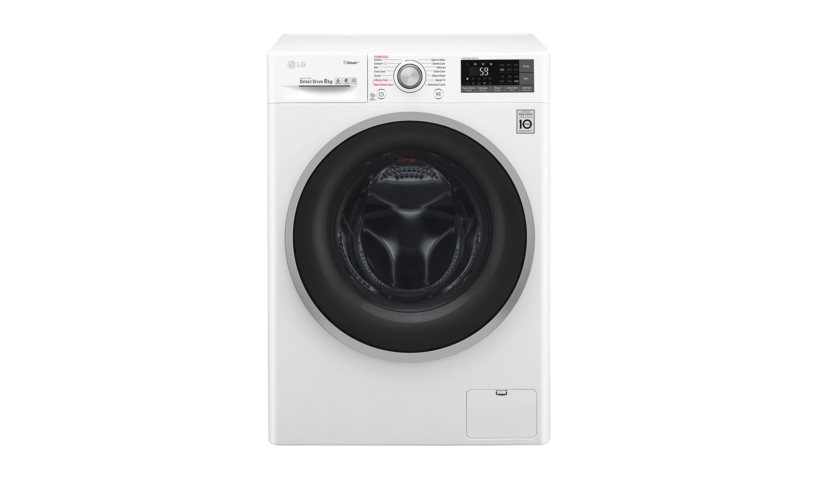 Pralka C3 SteamSpa 1400rpm 8kg F4J7TY1W - widok z przodu