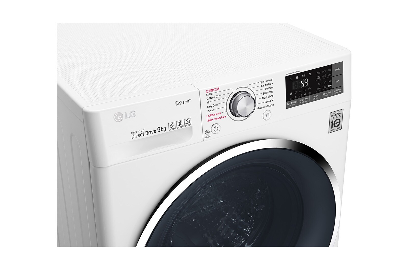 LG Pralka C3 SteamSpa TurboWash 1400rpm 9kg, F4J7VY2WD