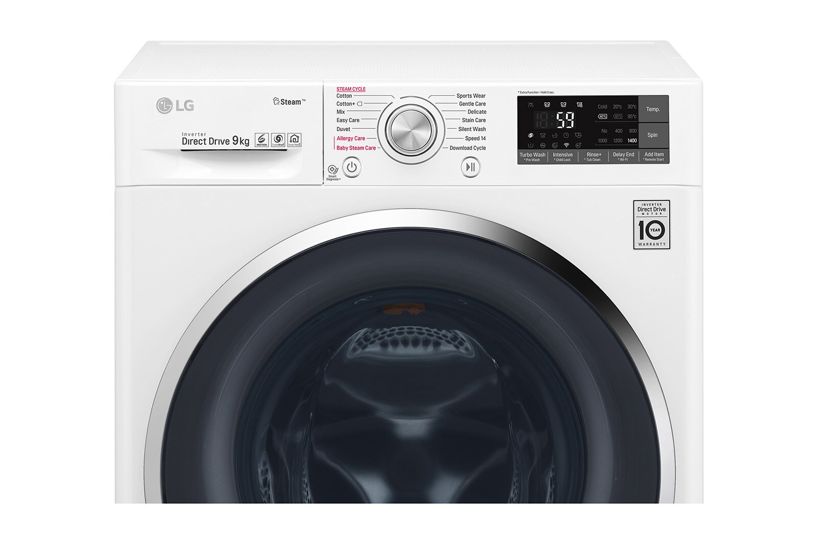 LG Pralka C3 SteamSpa TurboWash 1400rpm 9kg, F4J7VY2WD