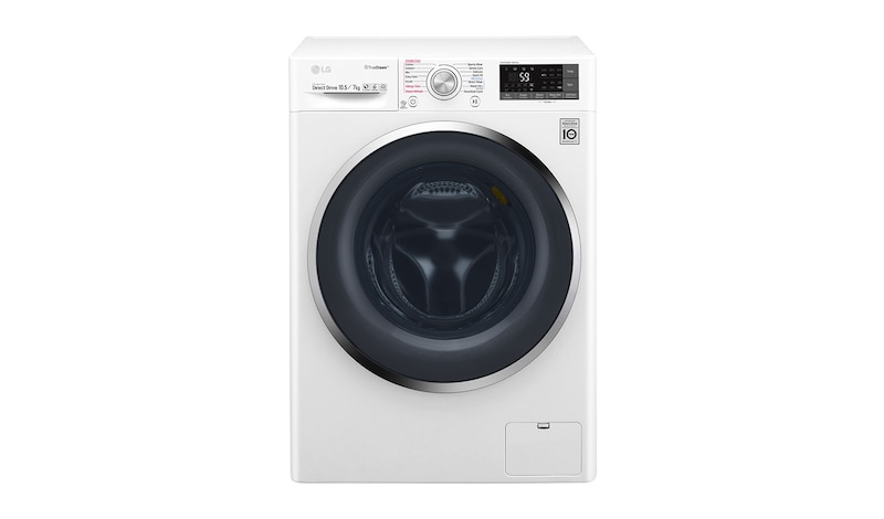 Front view of Pralkosuszarka C2 TrueSteam 1400rpm 10,5/7kg F4J8JH2W