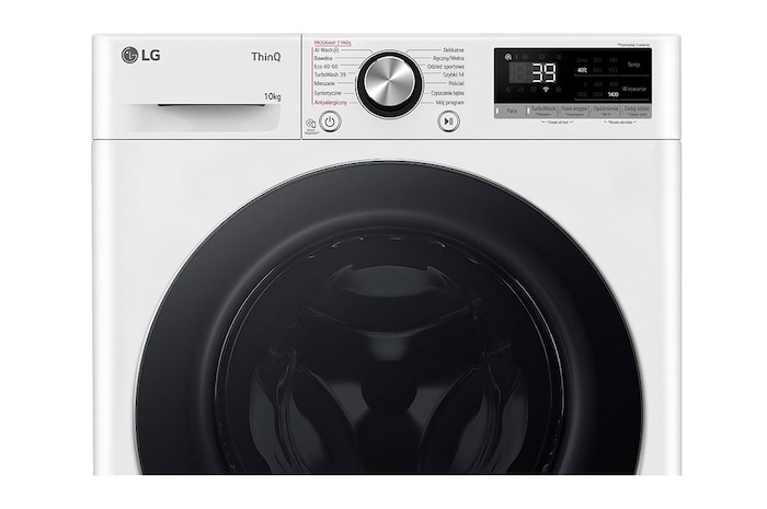 LG Pralka LG | biała | 10 kg | 1400 obr. / min. | Steam | TurboWash 360 | ThinQ | AIDD | F4W10722W, F4W10722W