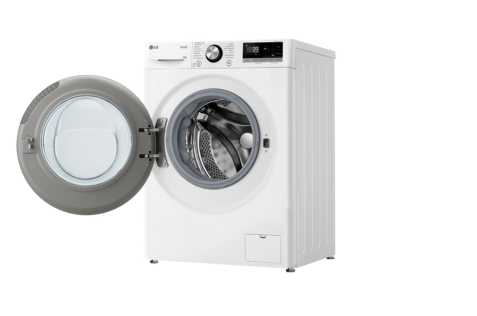 LG Pralka LG | biała | 10 kg | 1400 obr. / min. | Steam | TurboWash 360 | ThinQ | AIDD | F4W10722W, F4W10722W