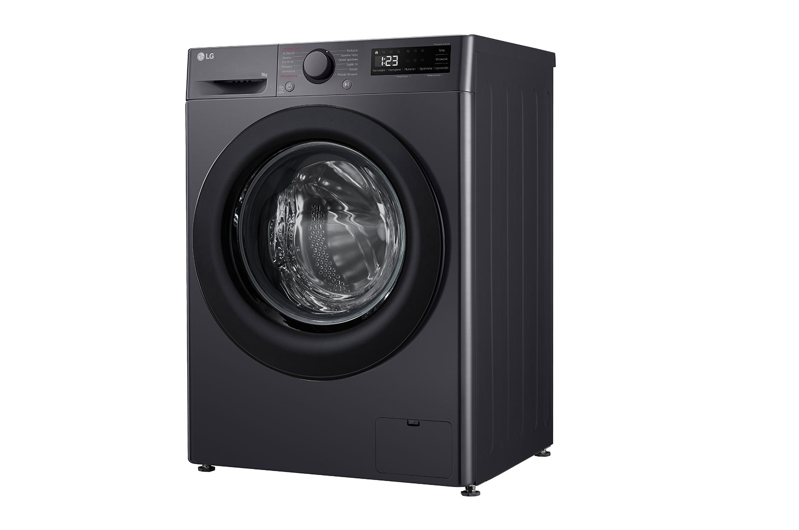 LG Pralka LG | grafitowa | 9 kg | 1400 obr. | AI Wash | AIDD | Programy parowe | Klasa A-10% | F4W90506J, F4W90506J