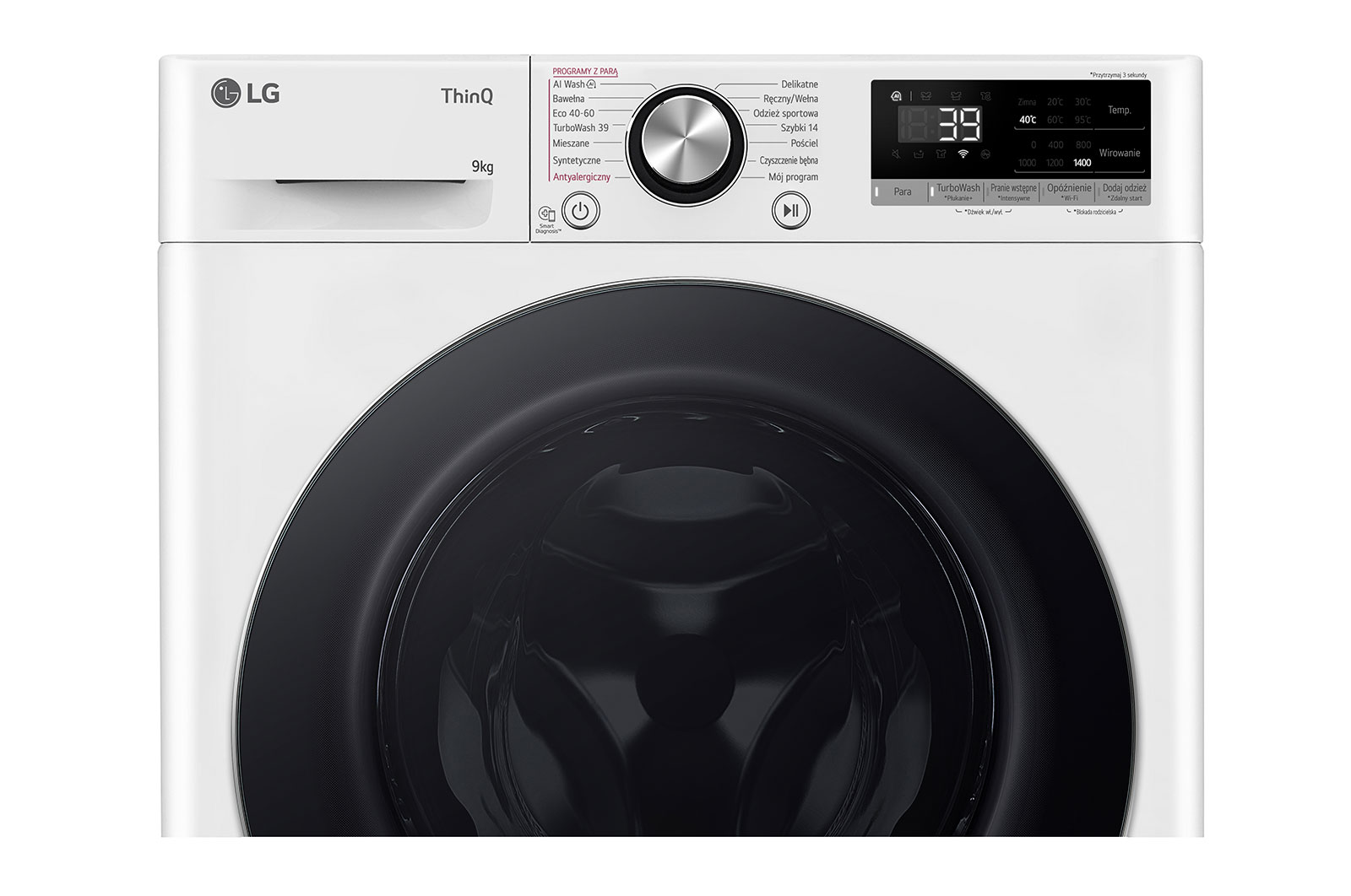 LG Pralka Vivace |klasa A-10%| 9 kg| F4W90722W, F4W90722W