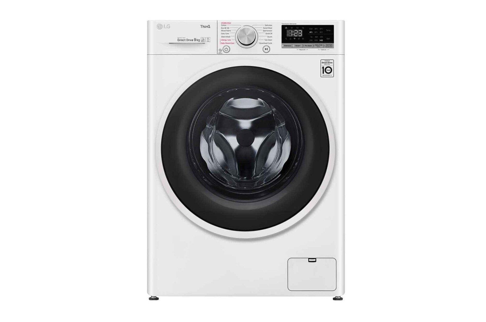 Pralka LG Vivace V400 9kg Steam 1400rpm ThinQ F4WT409AIDD F4WT409AIDD - widok z przodu