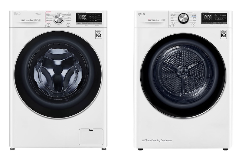 LG Zestaw Pralka LG F4WV509S1E + Suszarka LG RC90V9AV2Q                 , F4WV509S1E.BUNDLE