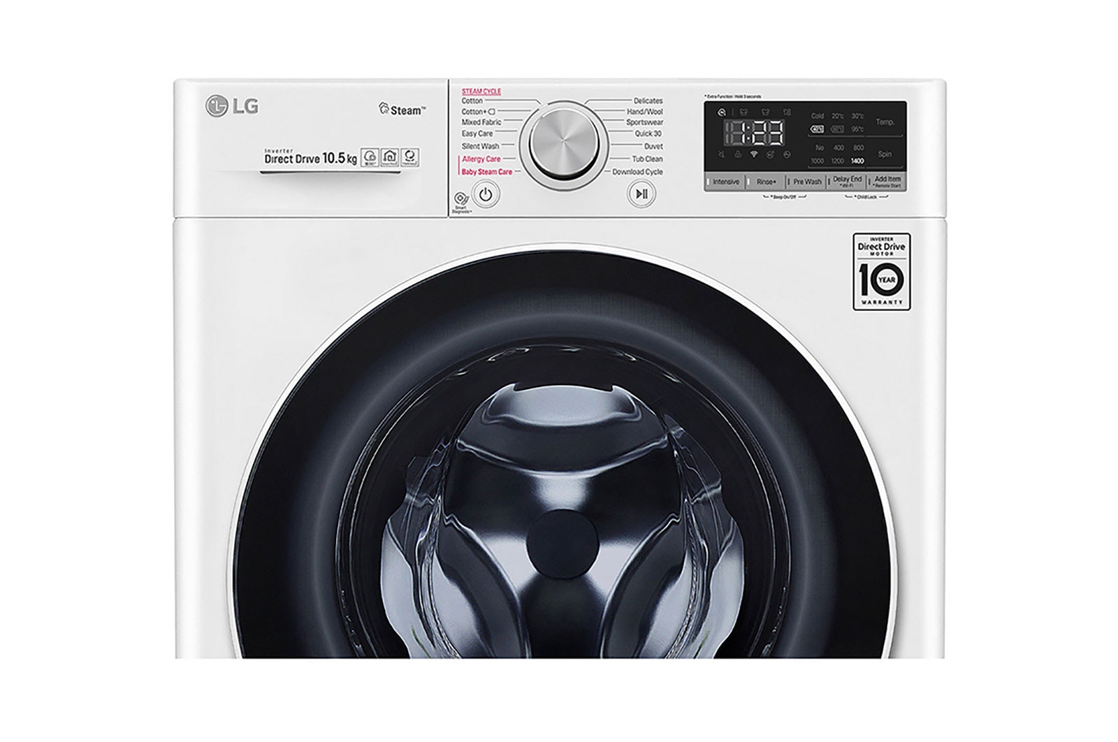 LG Pralka LG Vivace V500 10,5kg Steam 1400rpm ThinQ F4WV510S0E, F4WV510S0E