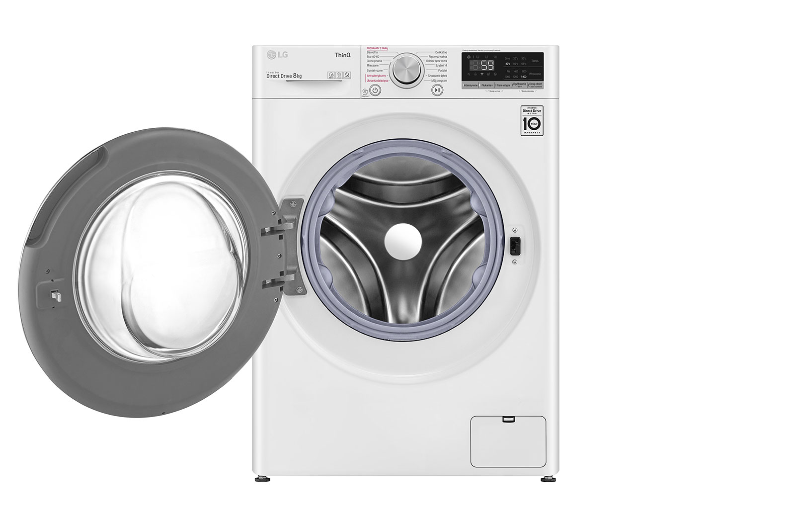 LG Pralka LG Vivace | biała | V500 | 8kg | Steam | 1400 rpm | ThinQ | AIDD | F4WV5N8S0E, F4WV5N8S0E