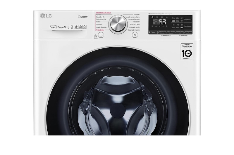 LG Pralka LG Vivace V700 9kg Steam+ 1400rpm ThinQ F4WV709P1B, F4WV709P1B