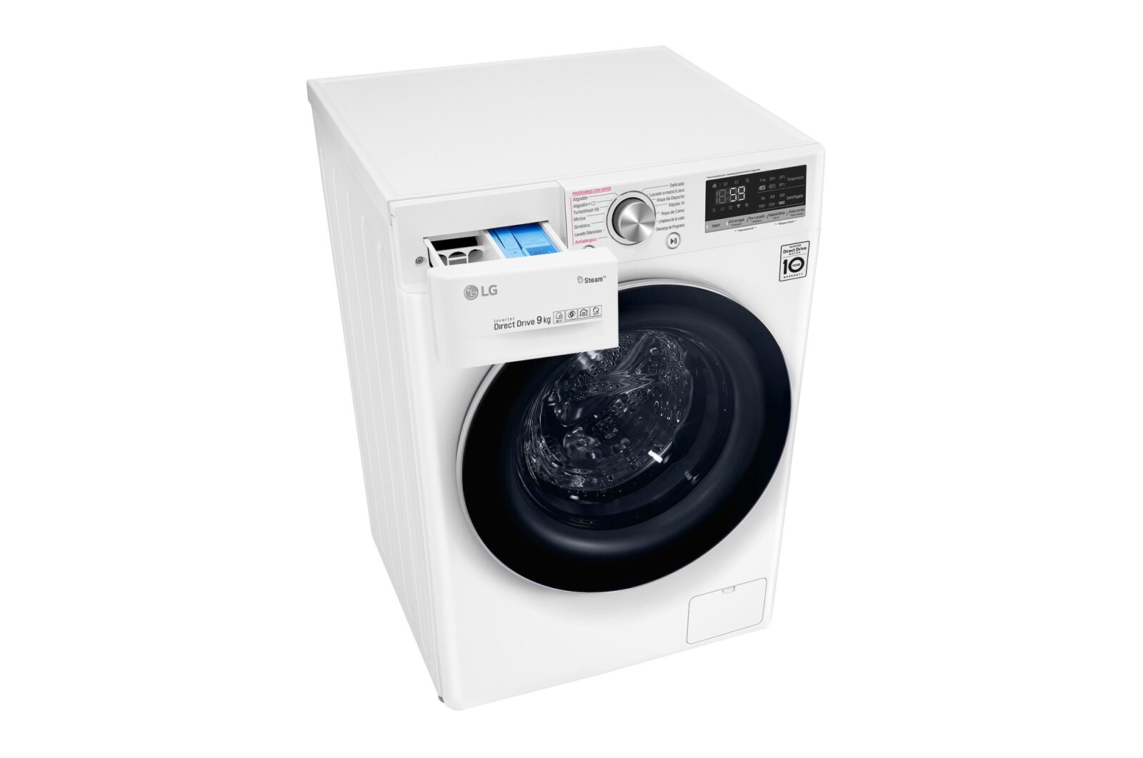 LG Pralka LG Vivace V700 9kg Steam+ 1400rpm ThinQ F4WV709P1B, F4WV709P1B