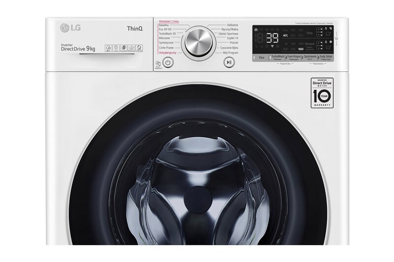 LG Pralka LG Vivace V700 9kg Steam 1600rpm ThinQ F6WV709A1E, F6WV709A1E