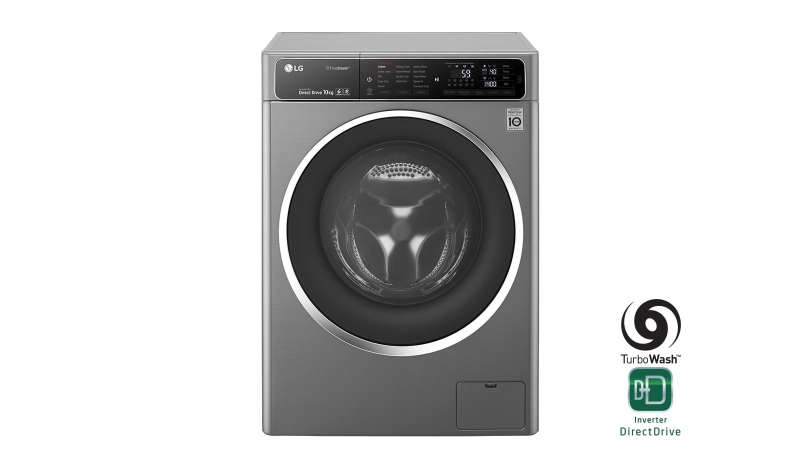 Pralka parowa 10kg 6Motion DD 2.0 Turbo Wash FH4U1JBS6 - widok z przodu