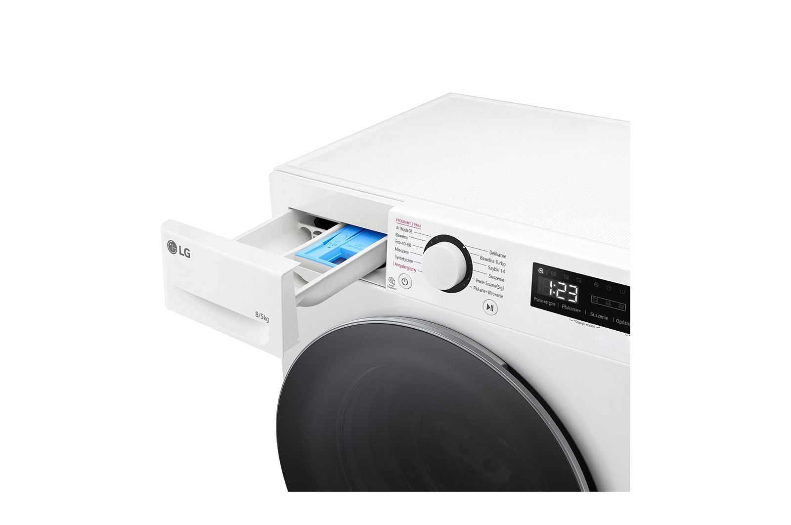 LG Pralko-suszarka LG Vivace | biała | slim 8/5 kg | 1200 obr. | Steam | AIDD | F2D85501W, F2D85501W