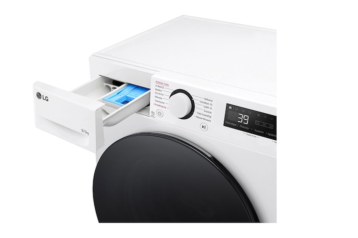 LG Pralko-suszarka LG | biała | slim 9 / 5 kg | AIDD™ | Klasa A-10% | Smart Diagnosis™ | 1200 obr./ min.| F2D9552YW, F2D9552YW