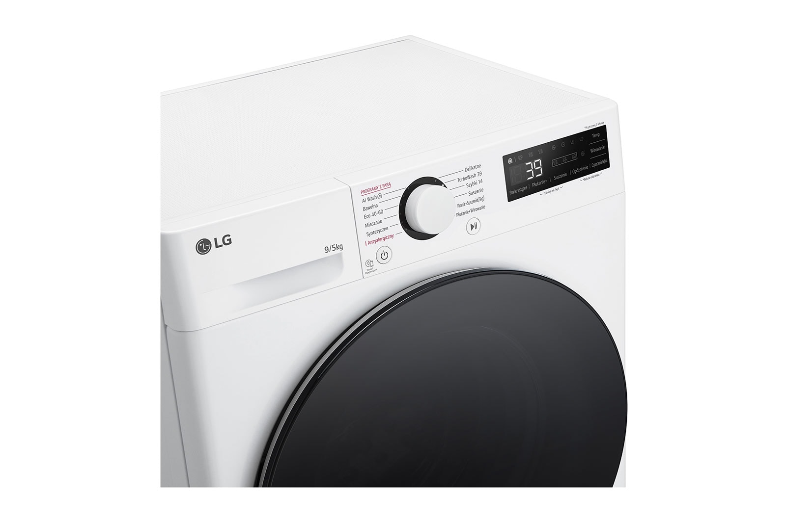 LG Pralko-suszarka LG | biała | slim 9 / 5 kg | AIDD™ | Klasa A-10% | Smart Diagnosis™ | 1200 obr./ min.| F2D9552YW, F2D9552YW