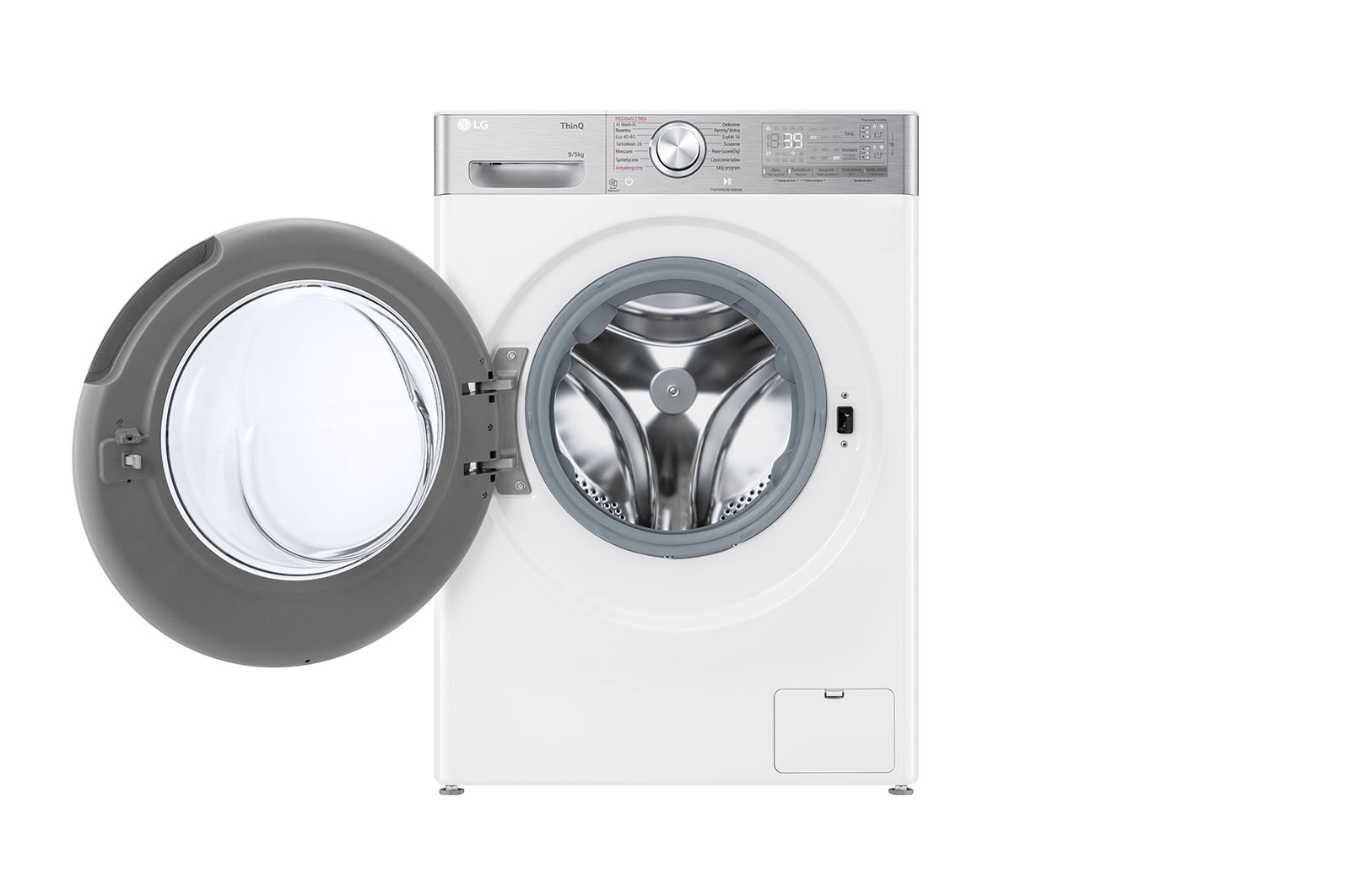 LG Pralko-suszarka LG | biała, srebrny panel | slim 9 / 5 kg | AIDD™ | TurboWash 360™ | Klasa A-10% | 1200 obr./ min.| ThinQ™ | F2D95902W, F2D95902W
