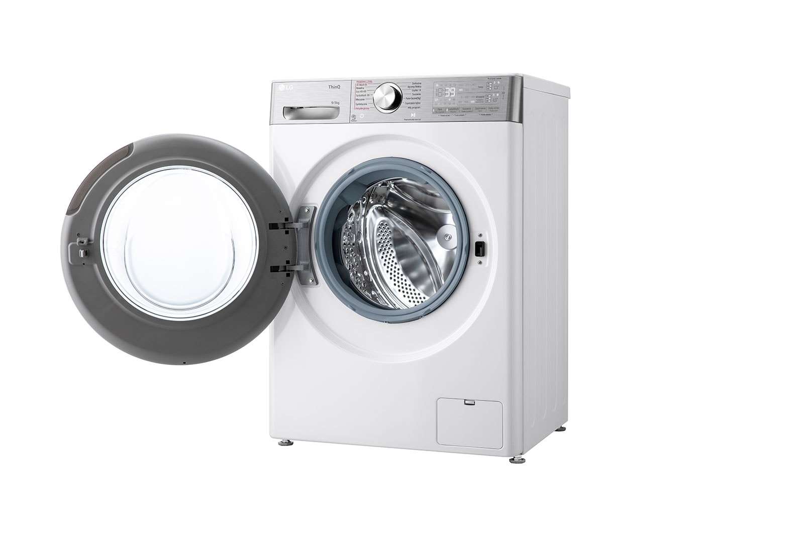 LG Pralko-suszarka LG | biała, srebrny panel | slim 9 / 5 kg | AIDD™ | TurboWash 360™ | Klasa A-10% | 1200 obr./ min.| ThinQ™ | F2D95902W, F2D95902W