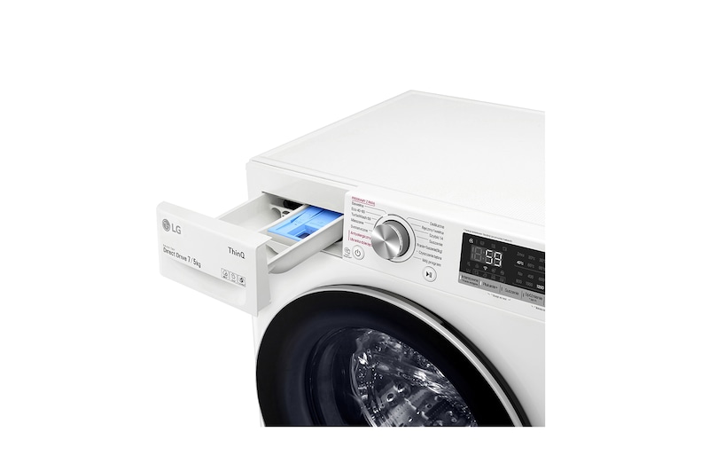 LG Pralko-suszarka LG Vivace | V500 | slim 7/5kg | biała | Steam | 1200 rpm | ThinQ | AIDD | TurboWash | F2DV5S7S1E, F2DV5S7S1E