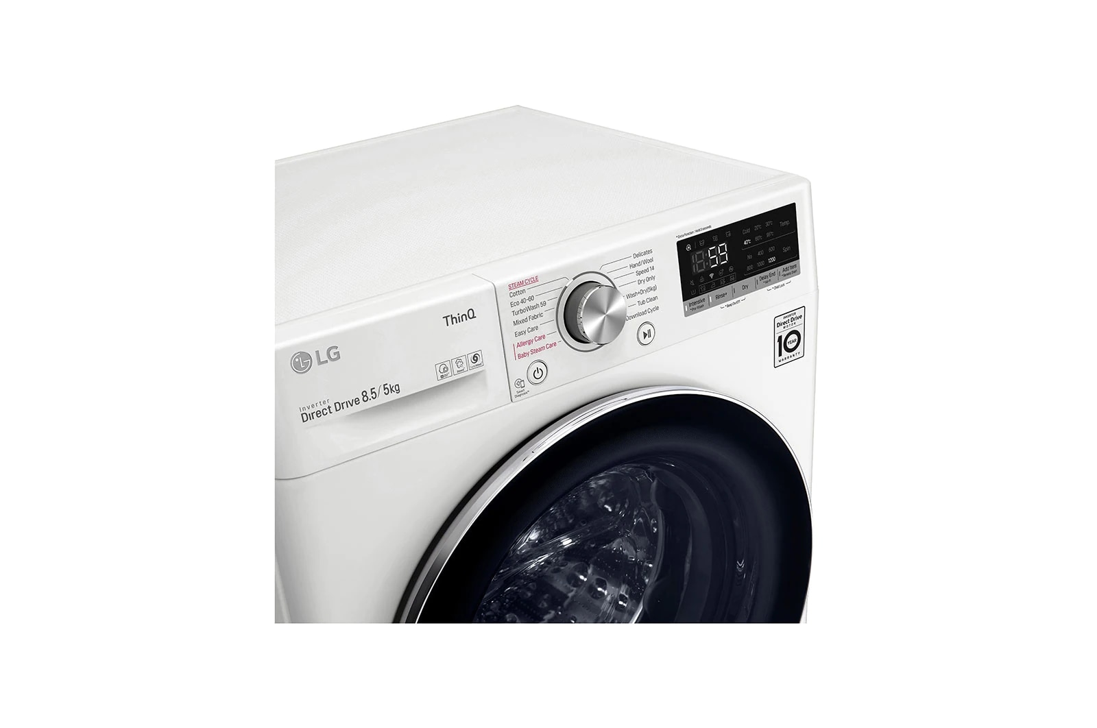 LG Pralko-suszarka LG Vivace | biała | V500 | slim 8,5/5kg | Steam | 1200 rpm | AIDD | ThinQ | F2DV5S8S2, F2DV5S8S2