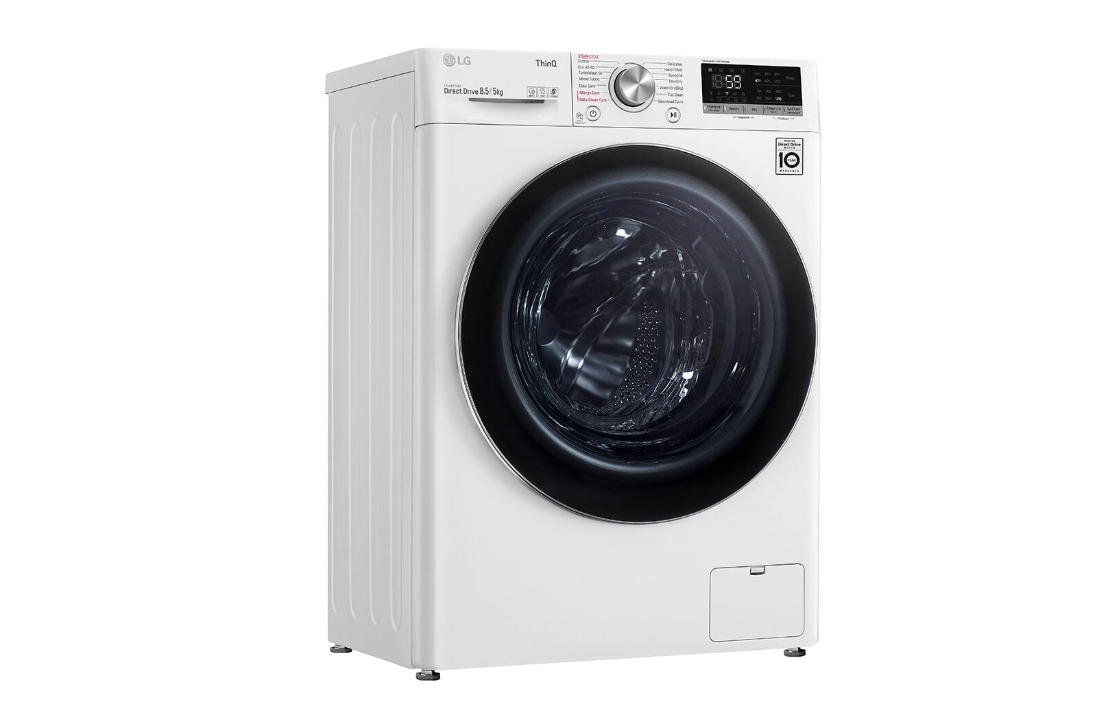 LG Pralko-suszarka LG Vivace | biała | V500 | slim 8,5/5kg | Steam | 1200 rpm | AIDD | ThinQ | F2DV5S8S2, F2DV5S8S2