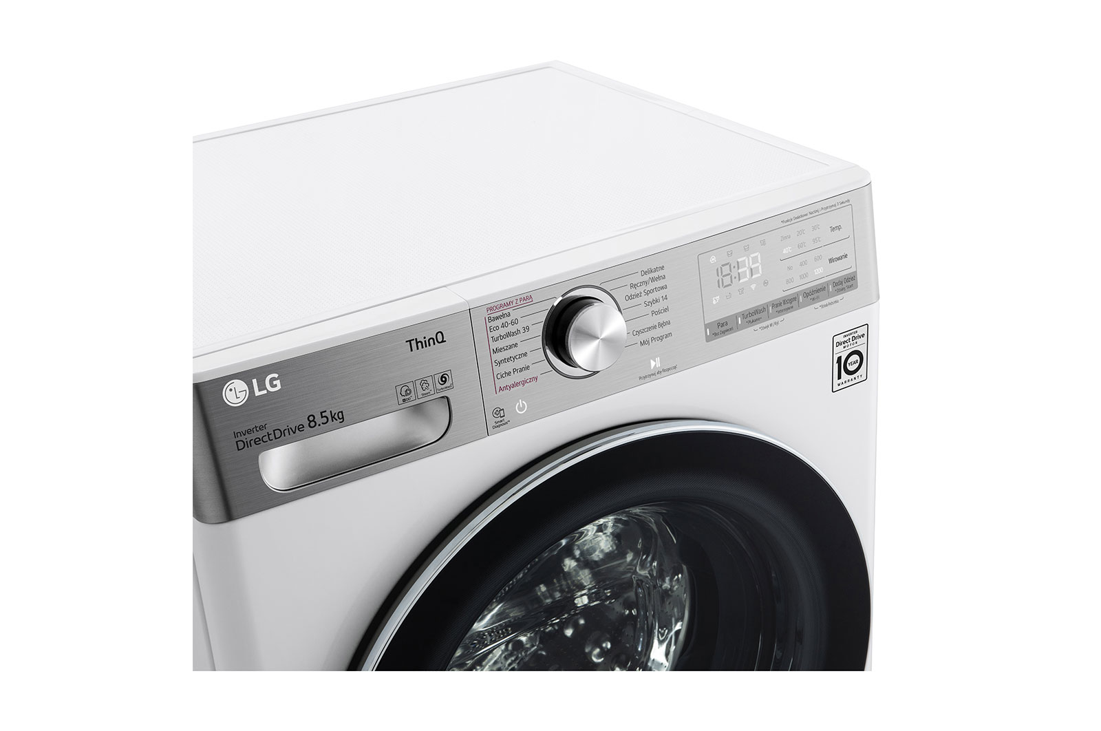 LG Pralko-suszarka LG Vivace | biała | V900 | slim 8,5/5kg | Steam+ | 1200 rpm | TurboWash 360 | AIDD | ThinQ | F2DV9S8H2E, F2DV9S8H2E
