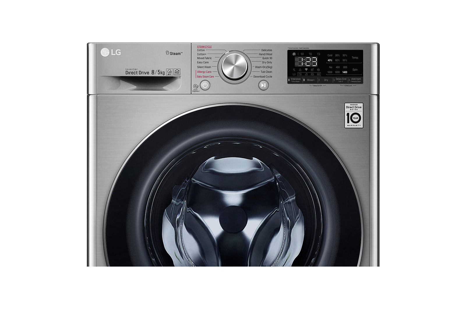LG Pralko-suszarka LG Vivace V400 8/5 kg Steam 1400rpm ThinQ F4DN408S2T, F4DN408S2T