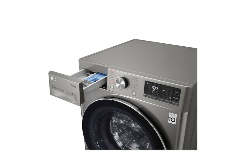LG Pralko-suszarka LG Vivace V500 8/6 kg Steam 1400rpm ThinQ F4DV508S2TE, F4DV508S2TE