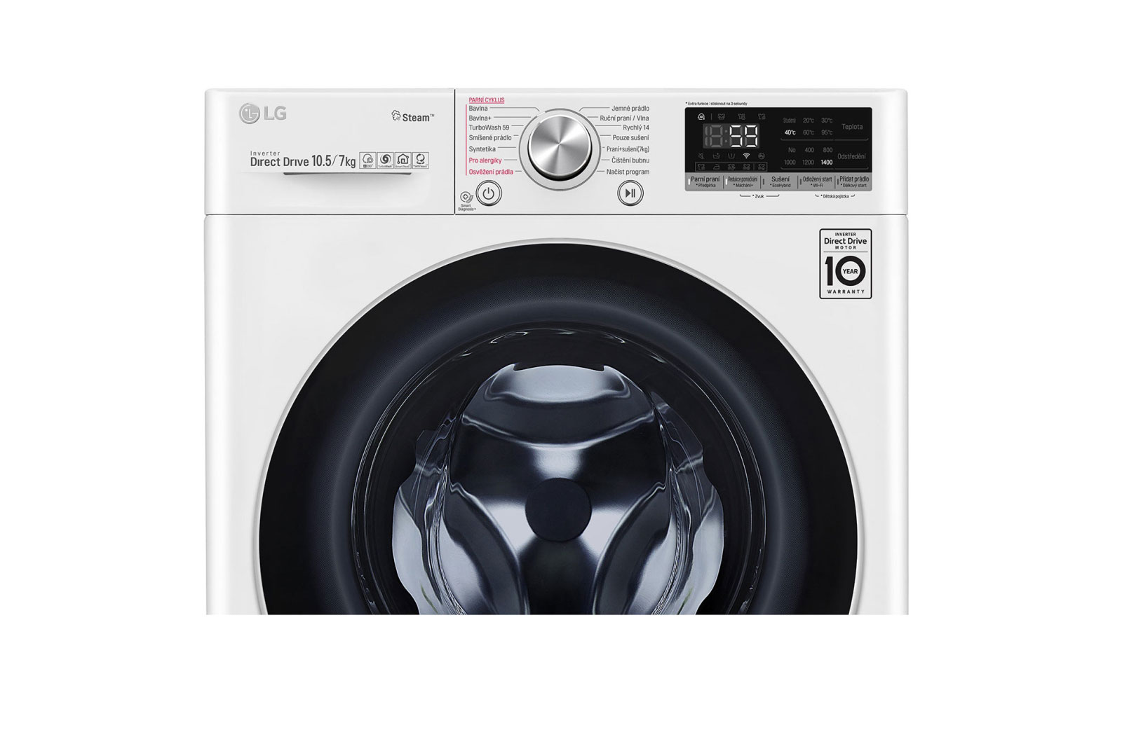 LG Pralko-suszarka LG Vivace V700 10,5/7 kg Steam 1400rpm ThinQ F4DV710H1E, F4DV710H1E