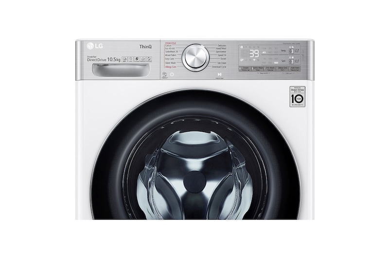 LG Pralko-suszarka LG Vivace | V900 | 10,5/7 kg | Steam+ | 1400 rpm | ThinQ | AIDD | Programy antyalergiczne | F4DV910A2E, F4DV910A2E