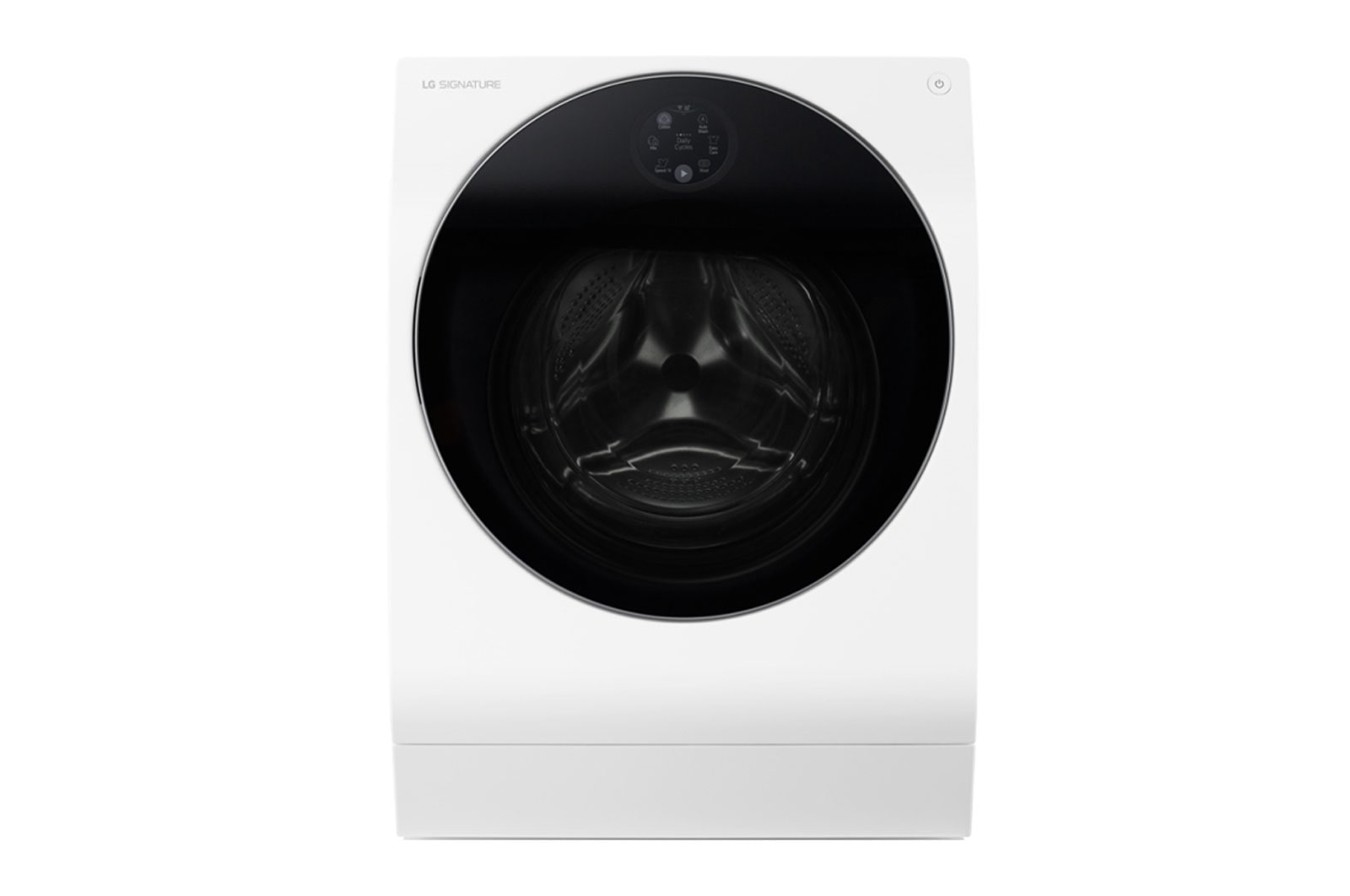 Pralko-suszarka LG Signature | 12/7 kg | 1600 rpm | ThinQ | Programy antyalergiczne | LSWD100E LSWD100E - widok z przodu