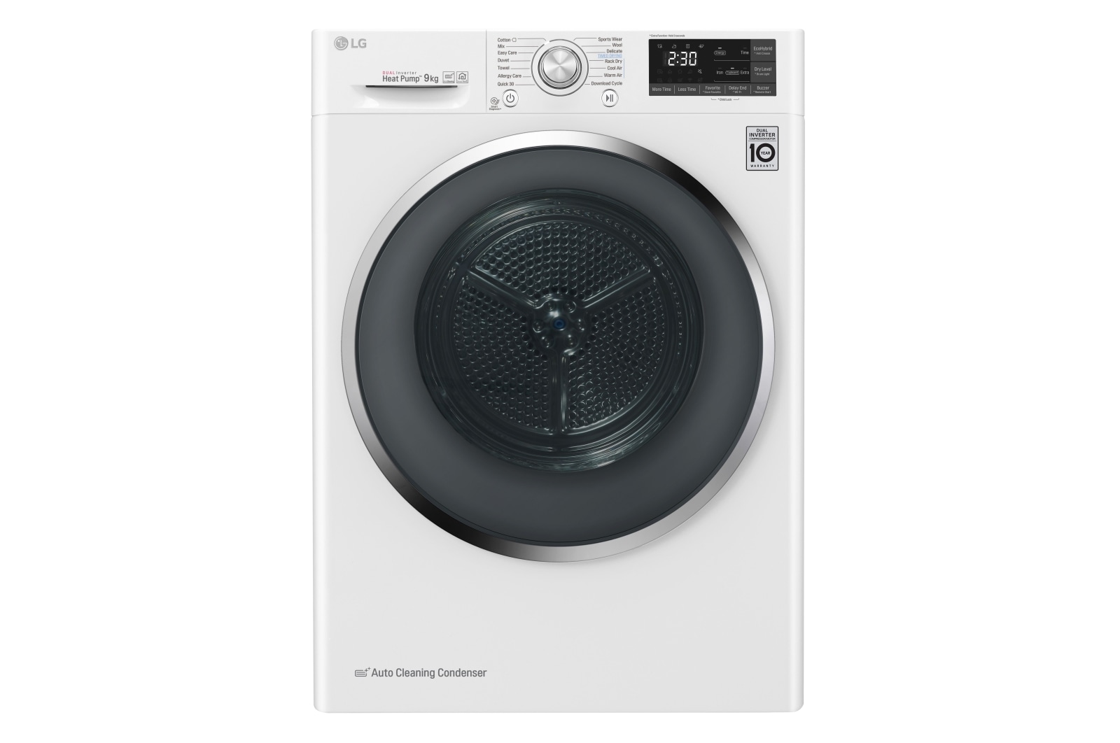 Suszarka do ubrań LG 9kg RC90U2AV2W RC90U2AV2W - widok z przodu