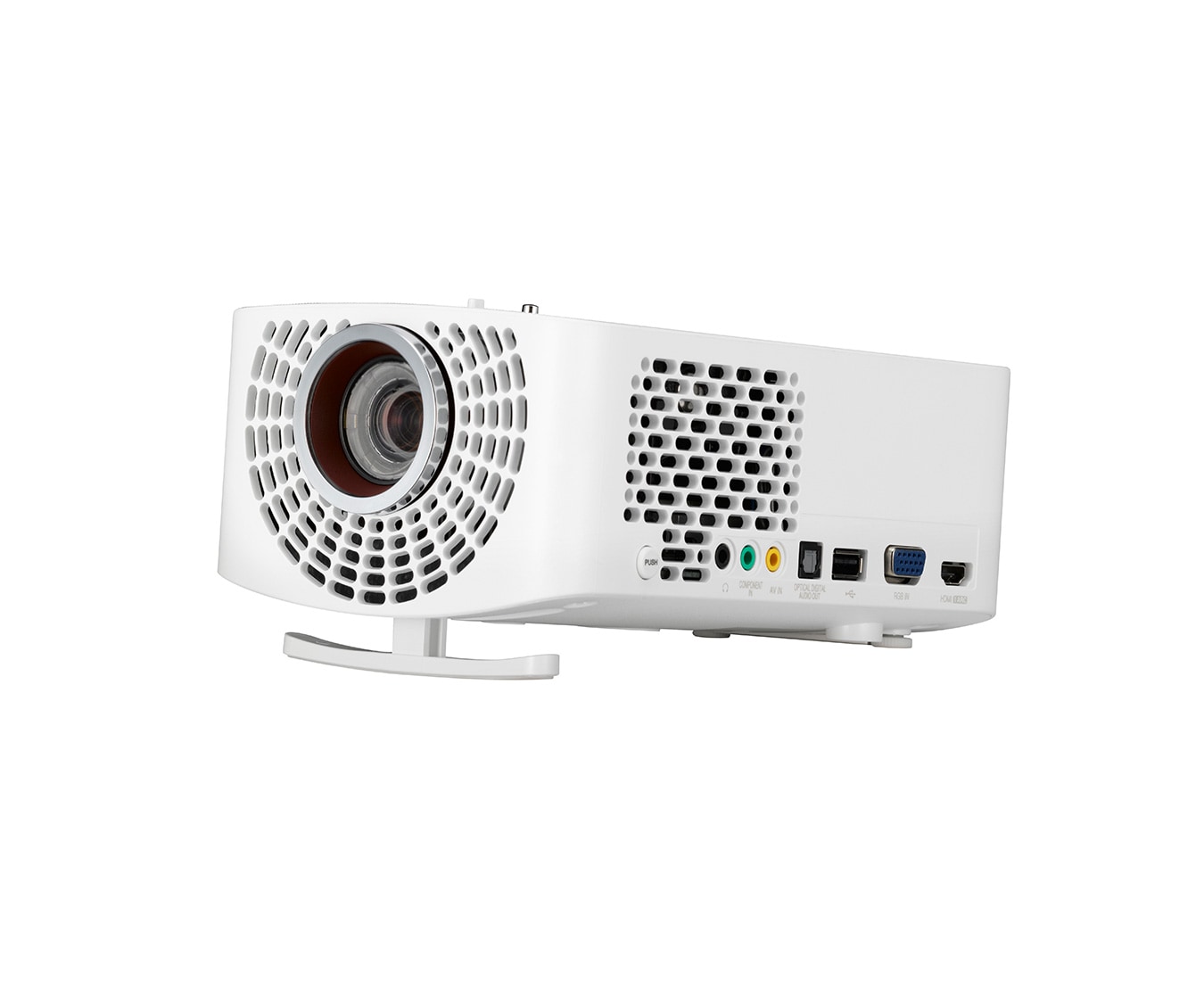 PROJEKTOR LEDOWY KINA DOMOWEGO Z ROZDZIELCZOŚCIĄ FULL HD, 1400 LUMENÓW ANSI I ZOOMEM OPTYCZNYM,ŹRÓDŁO ŚWIATŁA LED,KONTRAST:150.000:1. PF1500G - widok z przodu