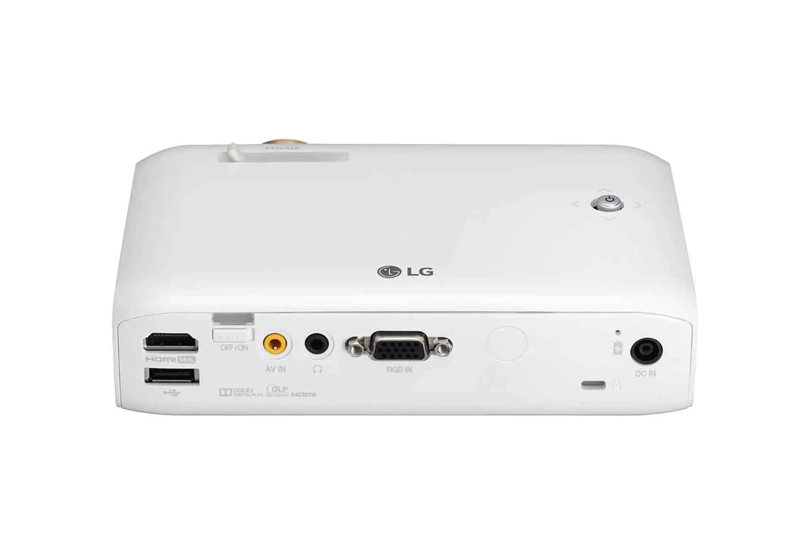 LG Ultraprzenośny projektor CineBeam LG LED z wbudowaną baterią i rozdzielczością HD PH510PG, PH510PG