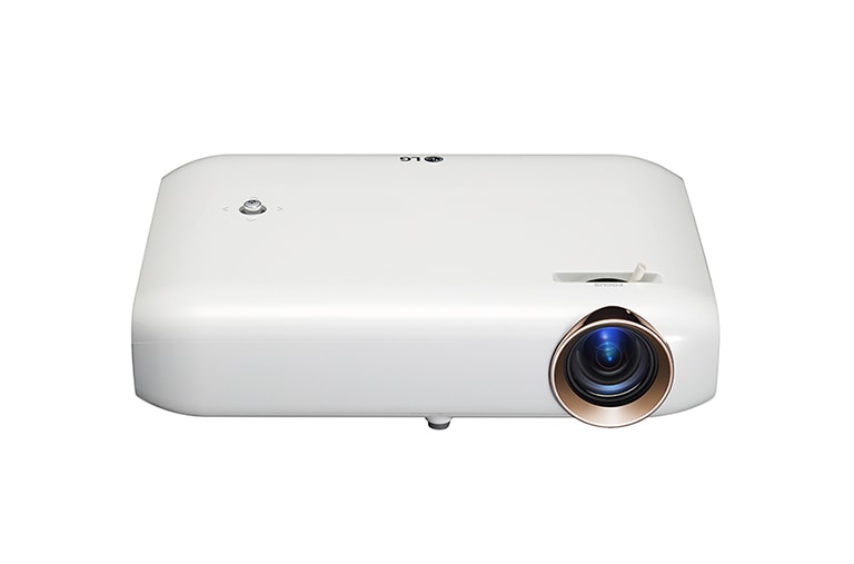 Projektor LED LG Minibeam o mocy 1500 lumenów&#xff0c;WXGA (1280x800), RGB LED,Współczynnik kontrastu: 100 000:1 PW1500G - widok z przodu