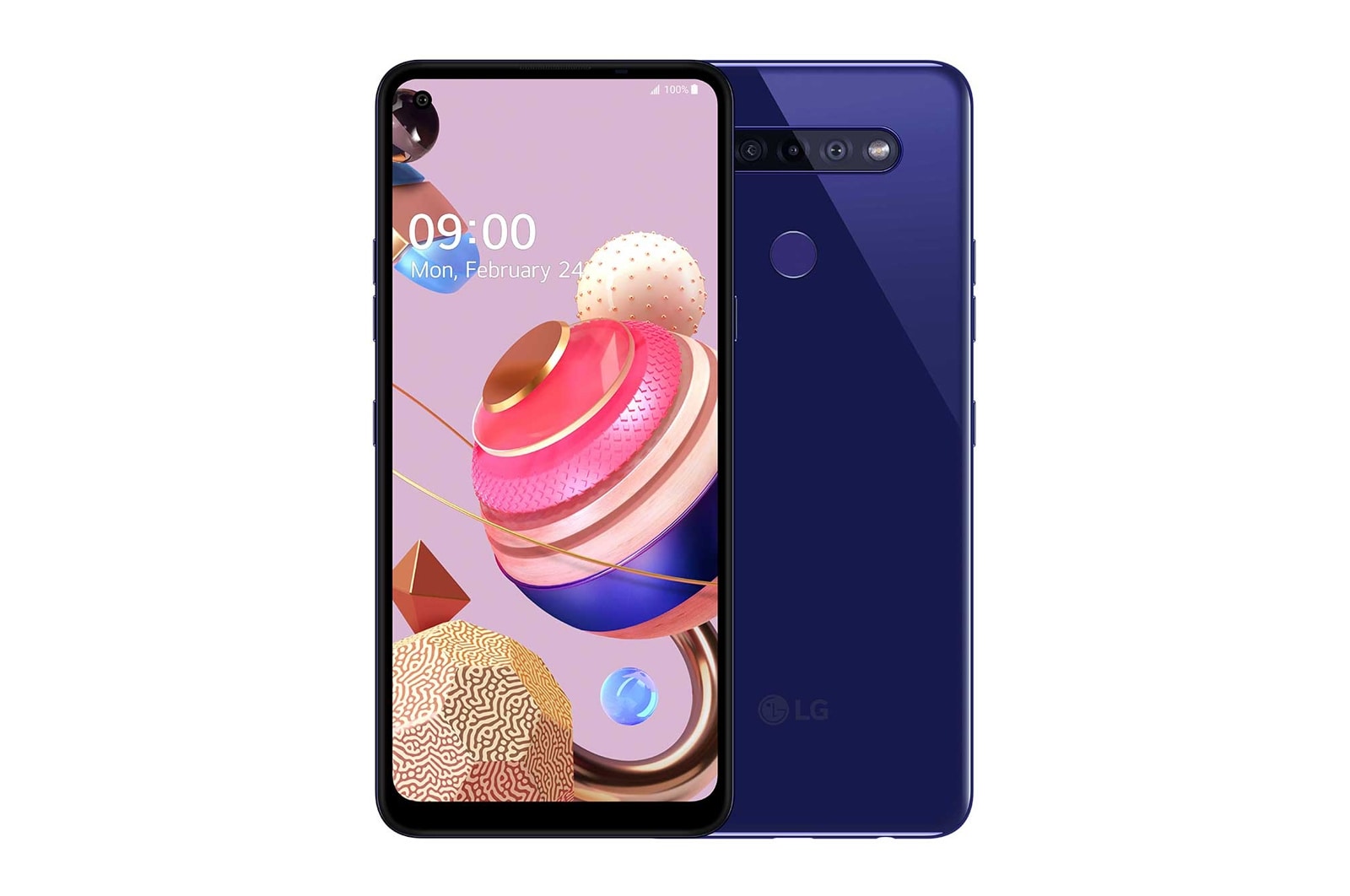 LG K51S Blue LMK510EMW-Blue - widok z przodu