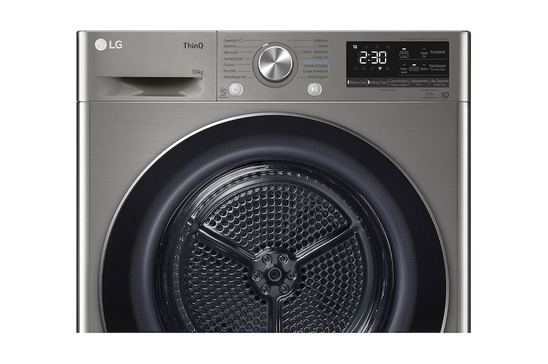 LG Suszarka LG | 10 kg | ThinQ | Programy antyalergiczne  | DUAL Inverter Heat Pump™ | Automatyczne czyszczenie skraplacza | RC10V9PV2W, RC10V9PV2W