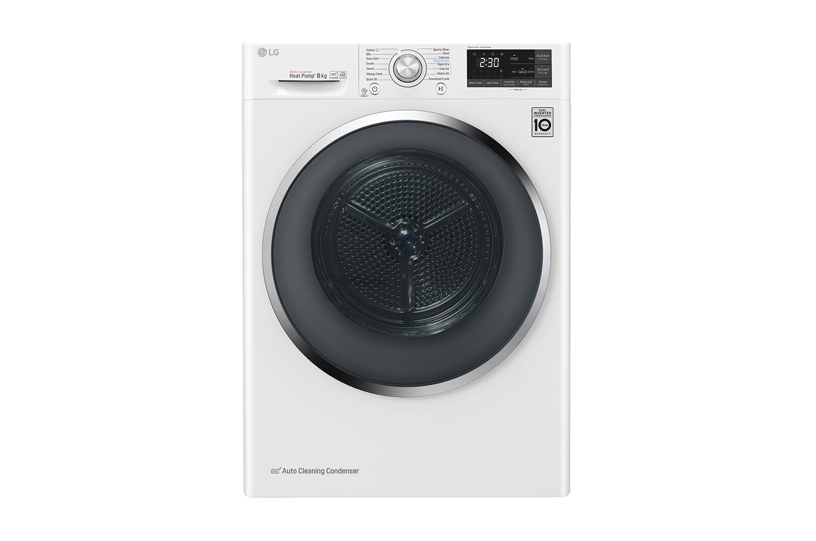 Suszarka do ubrań LG 8kg RC80U2AV2W RC80U2AV2W - widok z przodu