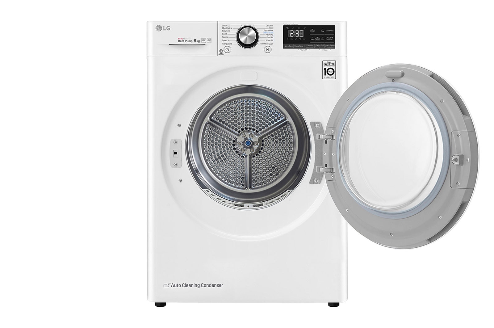LG Suszarka LG | biała  | 8 kg | ThinQ | DUAL Inverter Heat Pump™ | Programy antyalergiczne | RC80V9AV3N, RC80V9AV3N