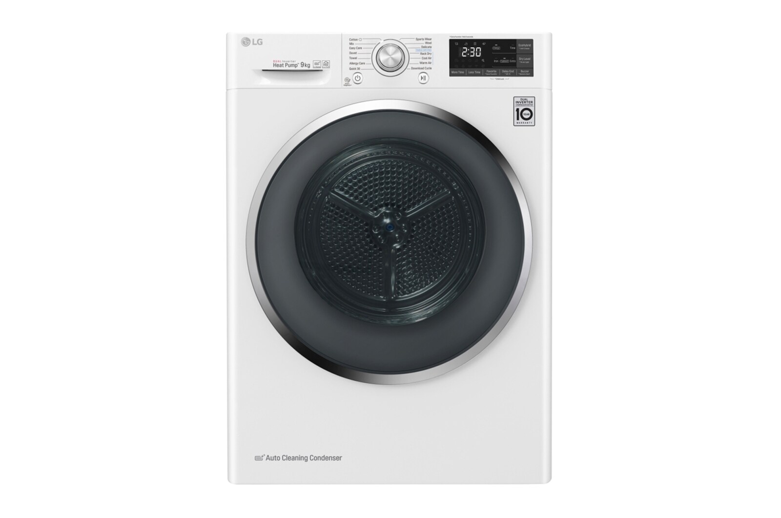 Suszarka LG 9kg RC90U2AV3Q RC90U2AV3Q - widok z przodu