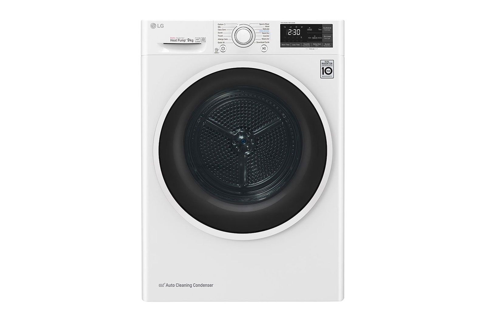 Suszarka do ubrań LG 9kg RC90U2AV4Q RC90U2AV4Q - widok z przodu