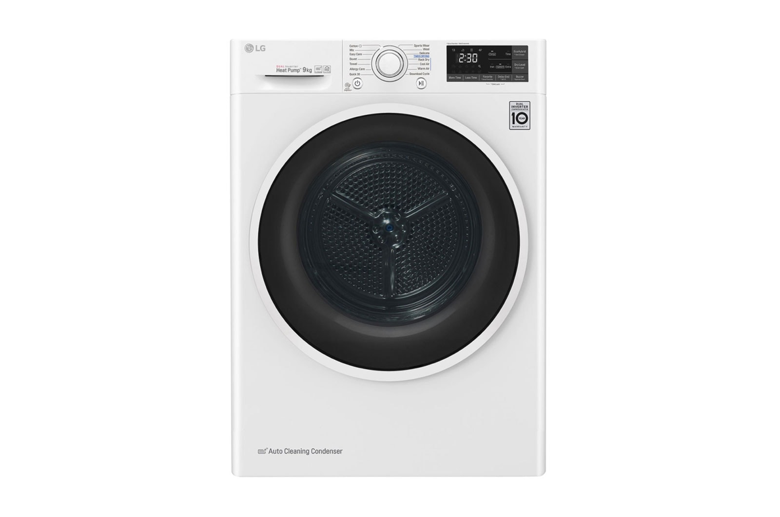 Suszarka do ubrań LG 9kg RC90U2AV4W RC90U2AV4W - widok z przodu