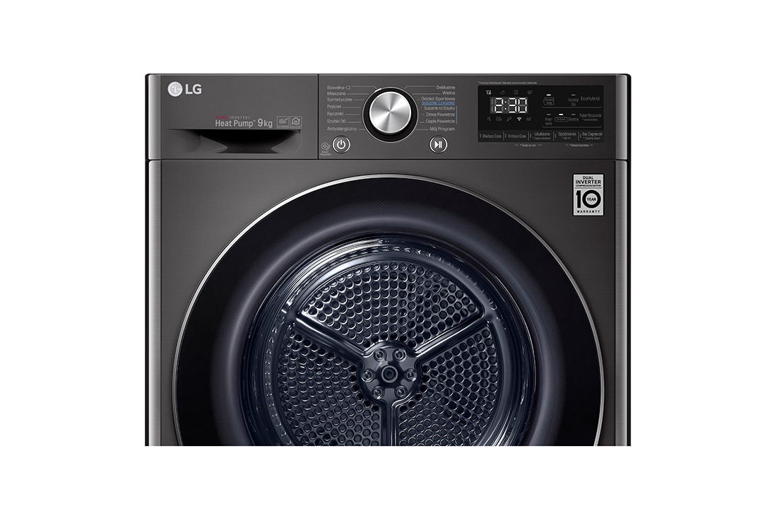 LG Suszarka LG |czarna| 9kg | ThinQ| RC90V9JV2W, RC90V9JV2W