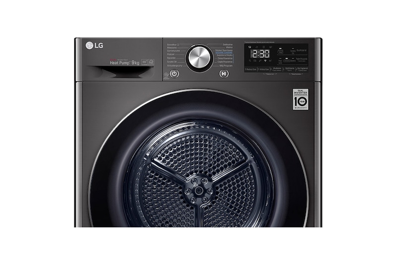 LG Suszarka LG |czarna| 9kg | ThinQ| RC90V9JV2W, RC90V9JV2W
