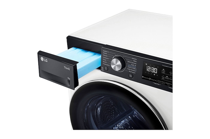 LG Suszarka LG Vivace | biała | 9 kg | ThinQ | DUAL Inverter Heat Pump™ | Automatyczne czyszczenie skraplacza | RH90V9LV2N, RH90V9LV2N